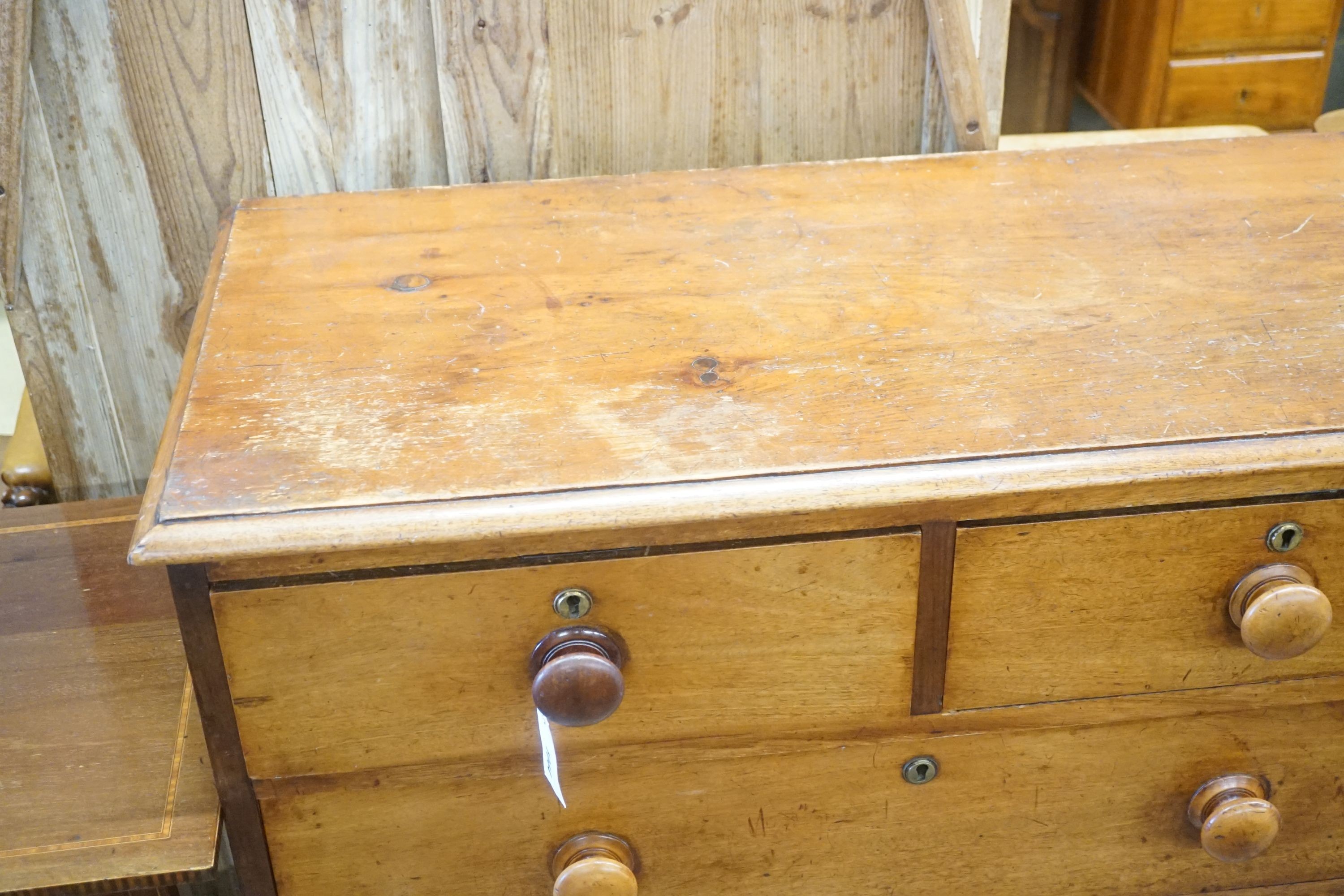 A Victorian mahogany chest, width 94cm depth 45cm height 94cm